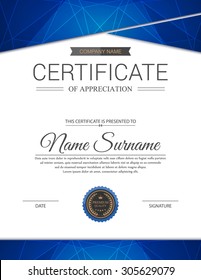 Vector certificate template.