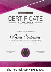 Vector certificate template.