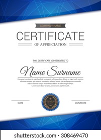 Vector certificate template.