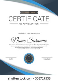 Vector certificate template.