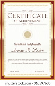 Vector certificate template