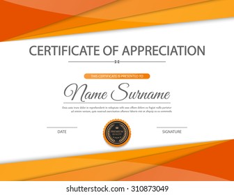 Vector certificate template.