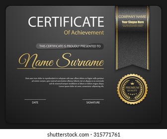 Vector certificate template.