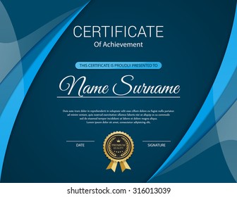 Vector certificate template.