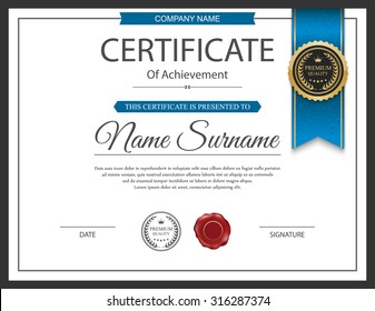 Vector certificate template.