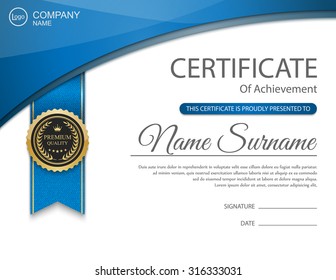 Vector certificate template.