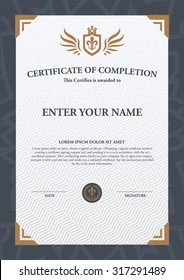 Vector certificate template.