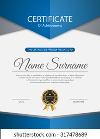 Vector certificate template.