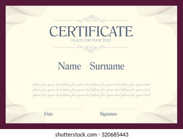 Vector certificate template.