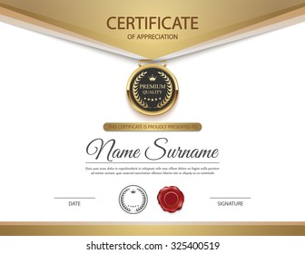 Vector certificate template.