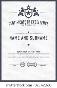 Vector certificate template.