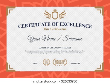 Vector certificate template.