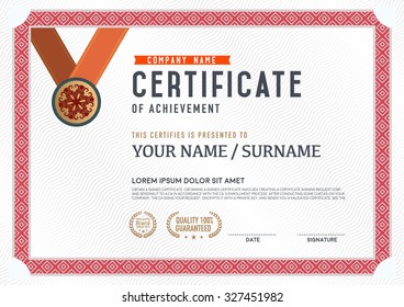 Vector certificate template.