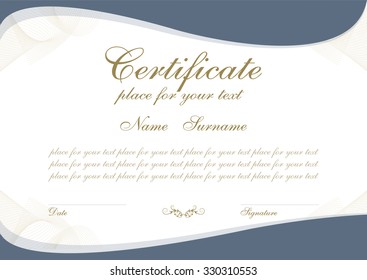Vector certificate template.