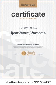 Vector certificate template.