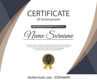 Vector certificate template.