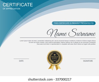 Vector certificate template.