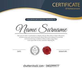 Vector certificate template.