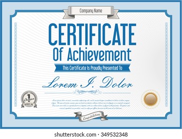 Vector certificate template