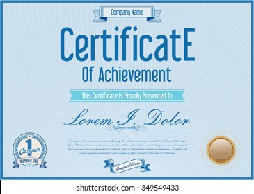 Vector certificate template