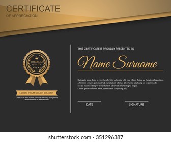 Vector certificate template.