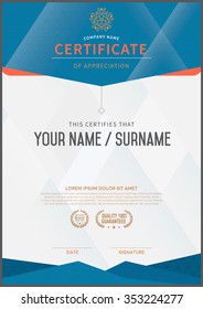 Vector certificate template.
