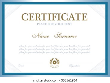 Vector certificate template.
