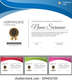 Vector certificate template.