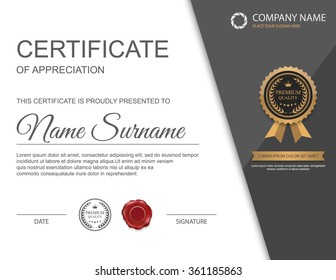 Vector certificate template.