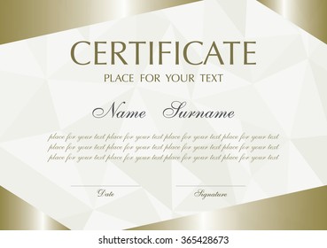 Vector certificate template.