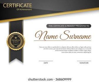 Vector certificate template.