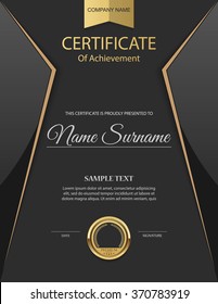 Vector certificate template.