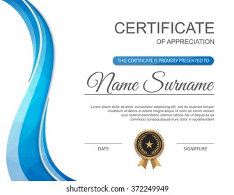 Vector certificate template.