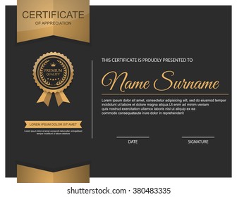 Vector certificate template.