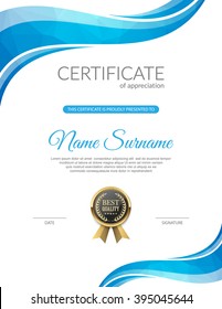 Vector certificate template.