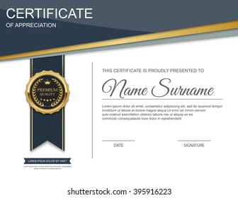 Vector certificate template.