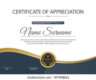 Vector certificate template.