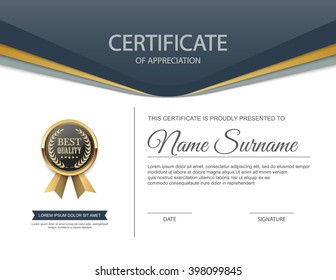 Vector certificate template.