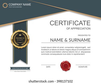 Vector certificate template.