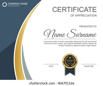 Vector certificate template.