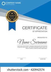 Vector certificate template.