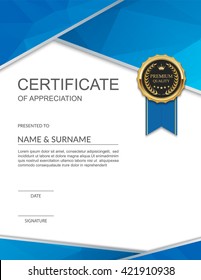 Vector certificate template.