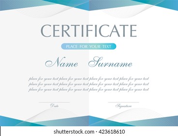 Vector certificate template.