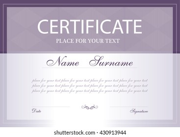 Vector certificate template.