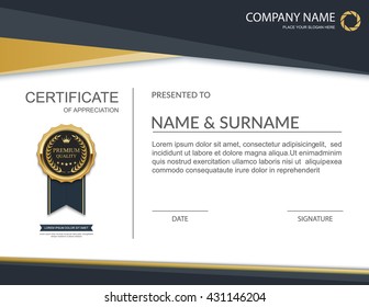 Vector certificate template.