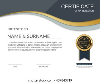 Vector certificate template.