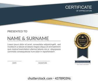 Vector certificate template.