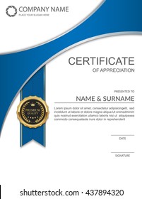 Vector certificate template.