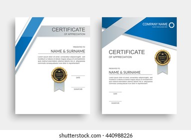 Vector certificate template.