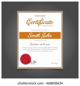 Vector certificate template.